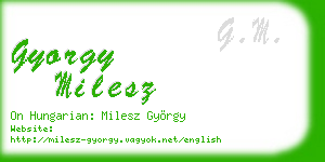 gyorgy milesz business card
